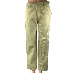 Madewell Women's Green High Rise Straight Wide Leg Trousers Denim Jeans Pants 26